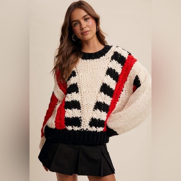 NWT Listicle Chunky Knit Sweater - Picture 1 of 8